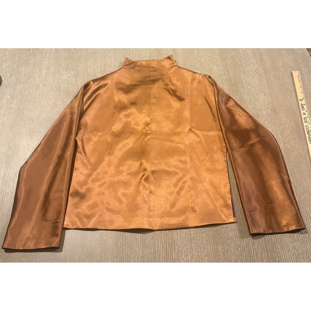 Soft Surroundings 100% Silk Asian Embroidered Frog Closure Jacket‎ Womens S GUC - Picture 5 of 9
